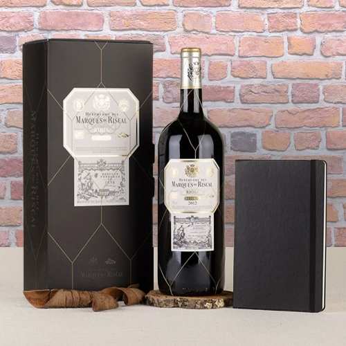 Marques De Riscal With Moleskine Notebook-Wedding Anniversary Gifts For Him