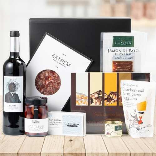 Holiday Bliss Sweet Treats Collection-Corporate Wine Gift Basket For Client Appreciation Gifts