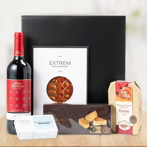 Sweet Holiday Indulgence Gift Pack-Festive Wine Gift Basket For The Holidays