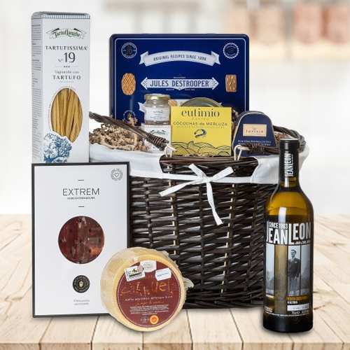 - Festive Winter Wine & Gourmet Gift Basket