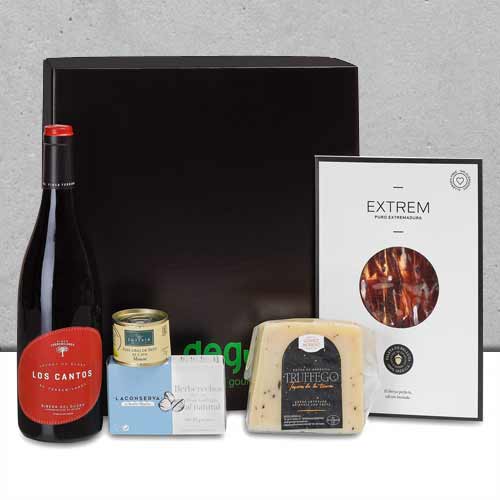 - Festive Wine Basket With Ham And Cheese