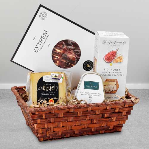 Holiday Cheese Ham  Basket