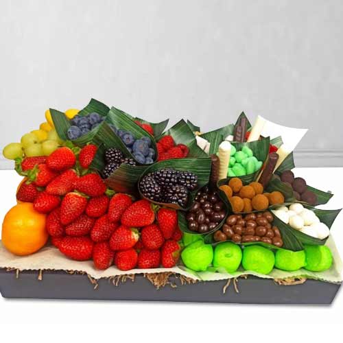 Stay Healthy And Eat Healthy-Fruit Chocolate Gift Basket
