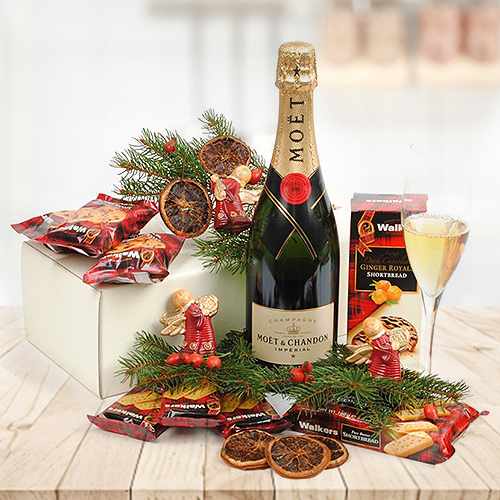 Moet And Sweet Treat-Christmas Gift For A Colleague