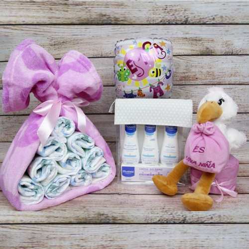 Mustela Girl Stork Pack-Gifts To Send For New Baby Girl