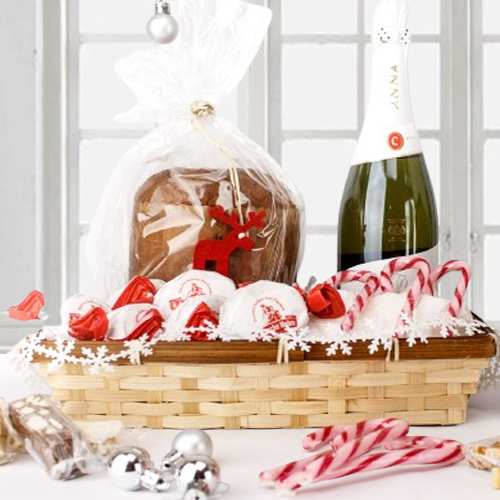 Christmas Basket For Family-Holiday Gift Basket For Families Delivered In A Coruna